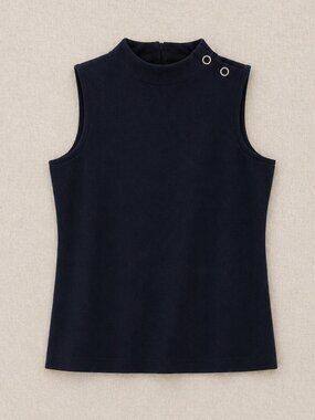 Talbots Navy Sleeveless Mock Neck Top – Size Medium